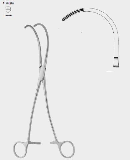 Атравматичні щипці ДЕБЕЙКІ (DEBAKEY), зубчасті краї, 25 см (cm). Бренд: Zepf (Зепф).